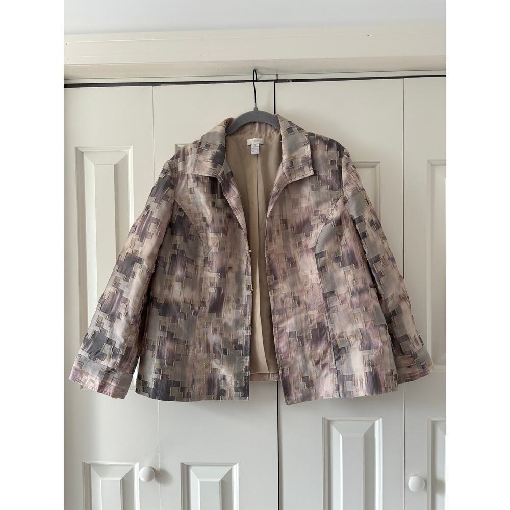Chico's Women's Size 2 Patterned Jacket - Picture 2 of 9